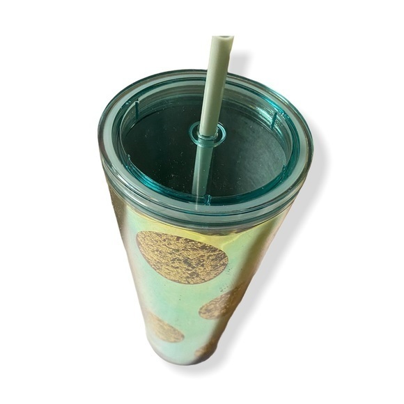 Starbucks Other - Starbucks Gold Glitter Polka Dots 24 oz Tumbler